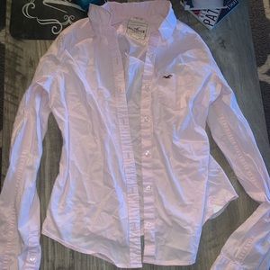 Pink Hollister button up